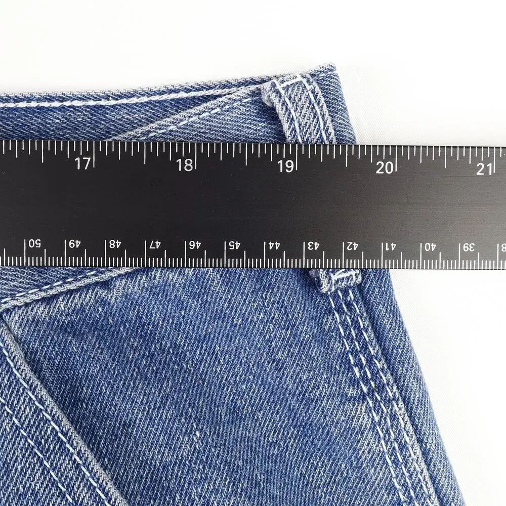 International Harvester Farmall Mens 42x30 Regular Carpenter Work Blue Jeans - Picture 4 of 12